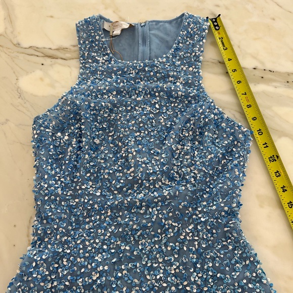MICHAEL KORS COLLECTION BLUE EMBELLISHED DRESS SIZED DOWN 6 NOT 12 NWOTS! - Picture 12 of 17